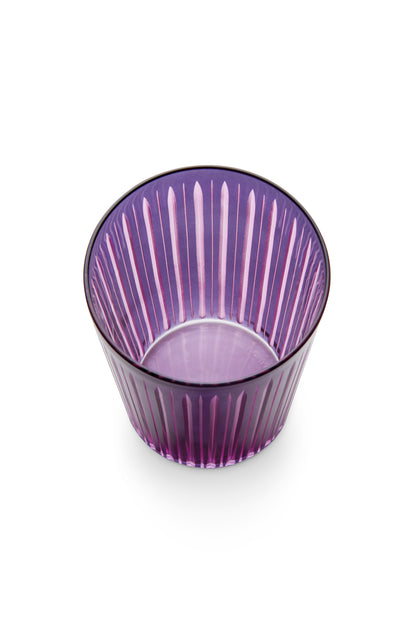 Prism Highball Glasses- Purple (Set of 4)