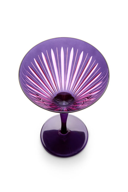 Prism Martini Glasses - Purple (Set of 4)