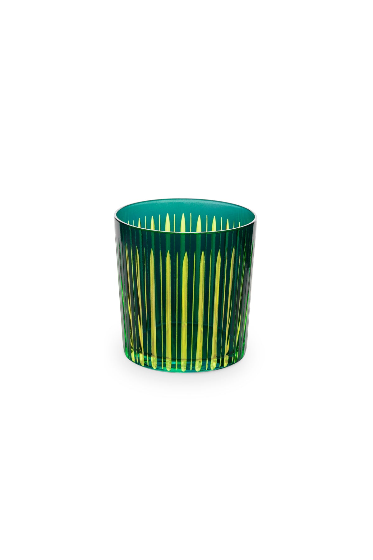 Prism Double Old Fashioned Glasses - Green (Set of 4)