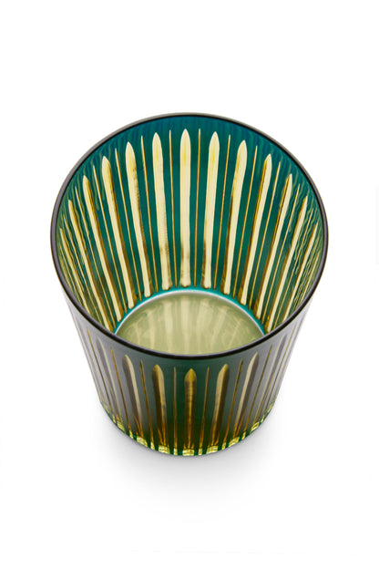 Prism Highball Glasses - Green (Set of 4)