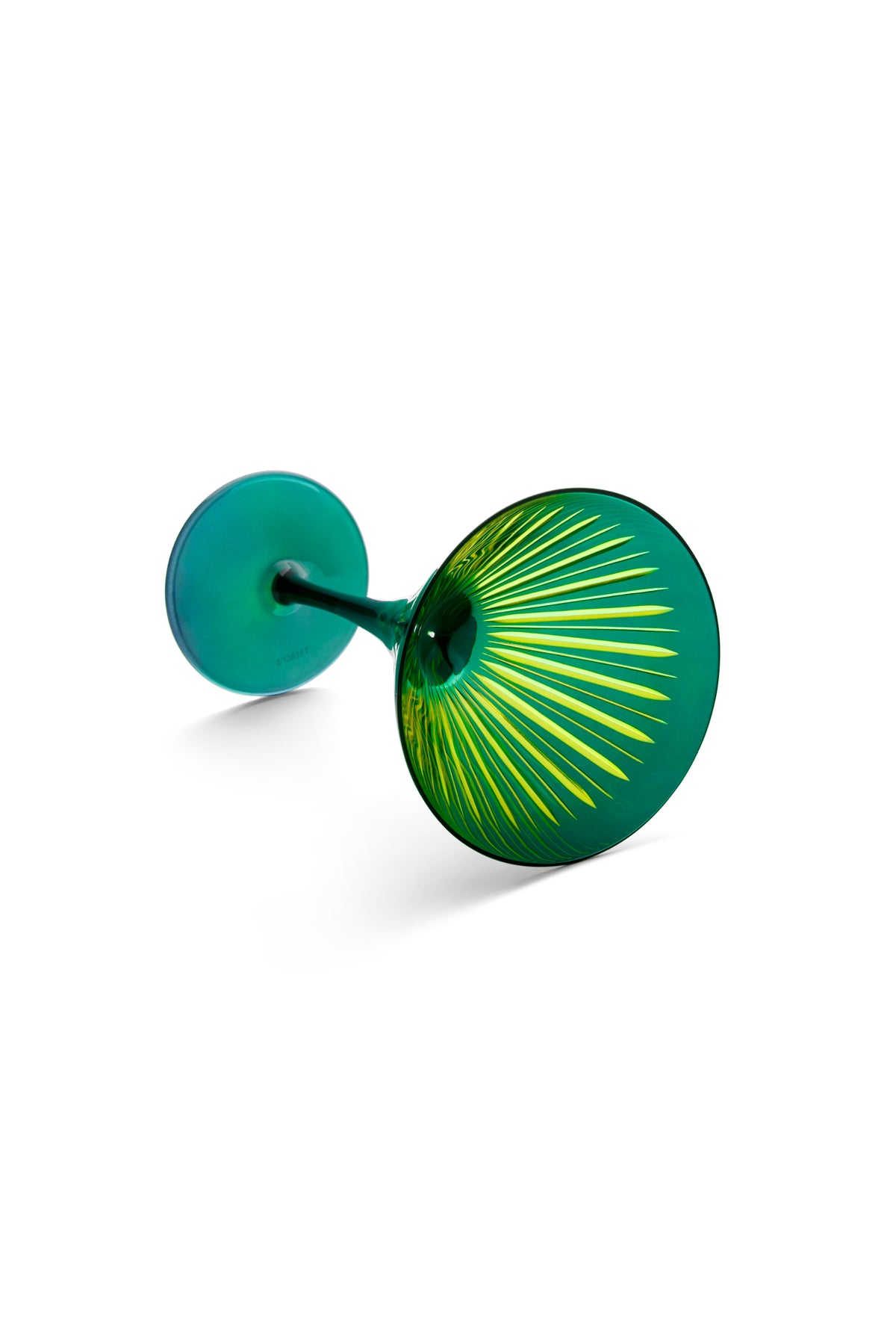 Prism Martini Glasses - Green (Set of 4)