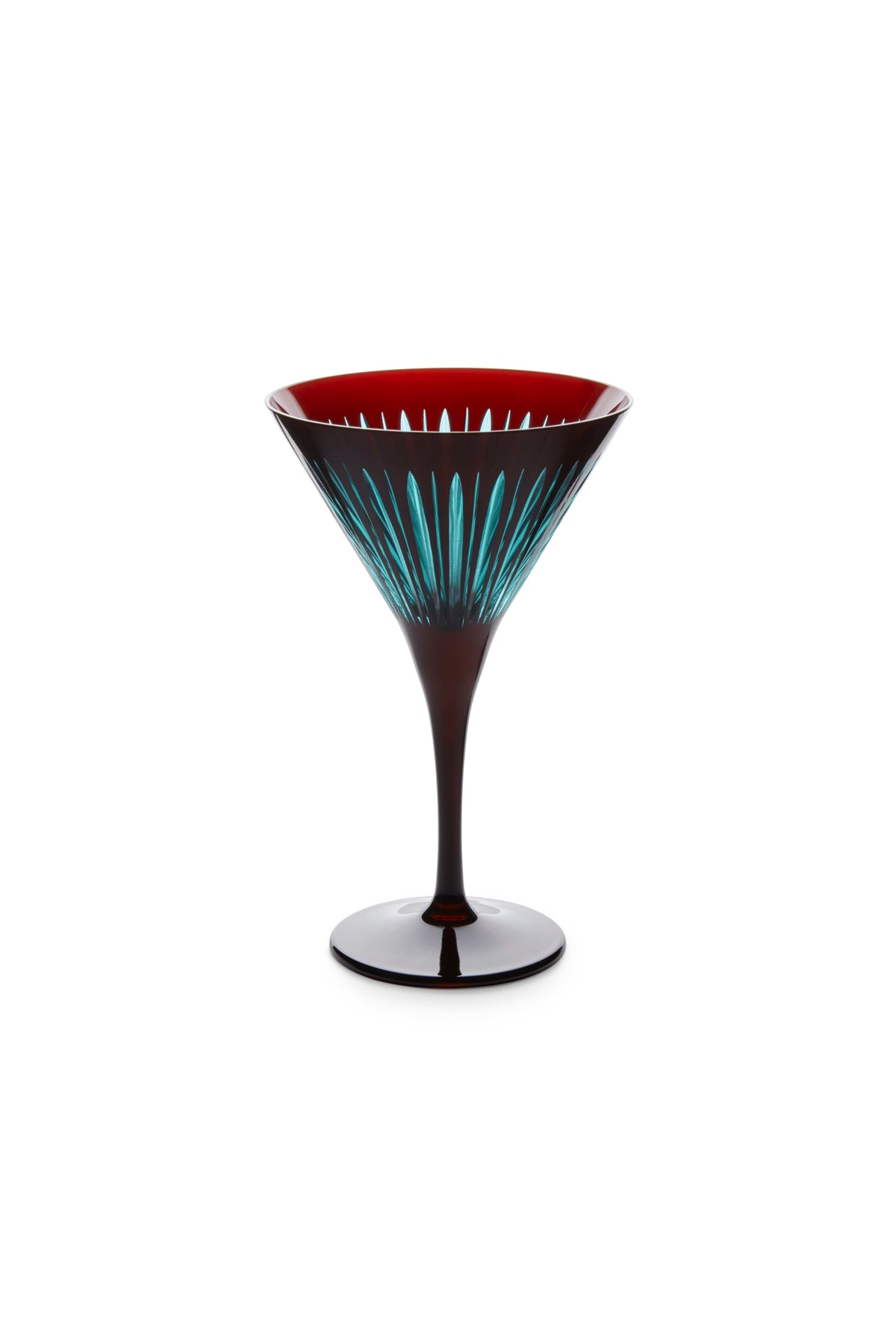 Prism Martini Glasses - Bordeaux (Set of 4)