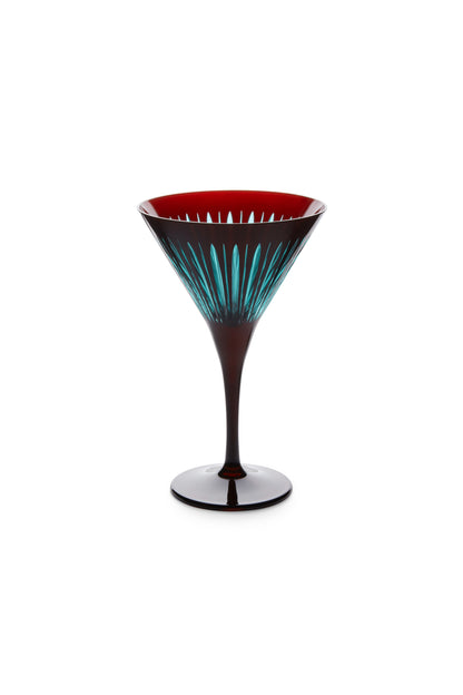 Prism Martini Glasses - Bordeaux (Set of 4)