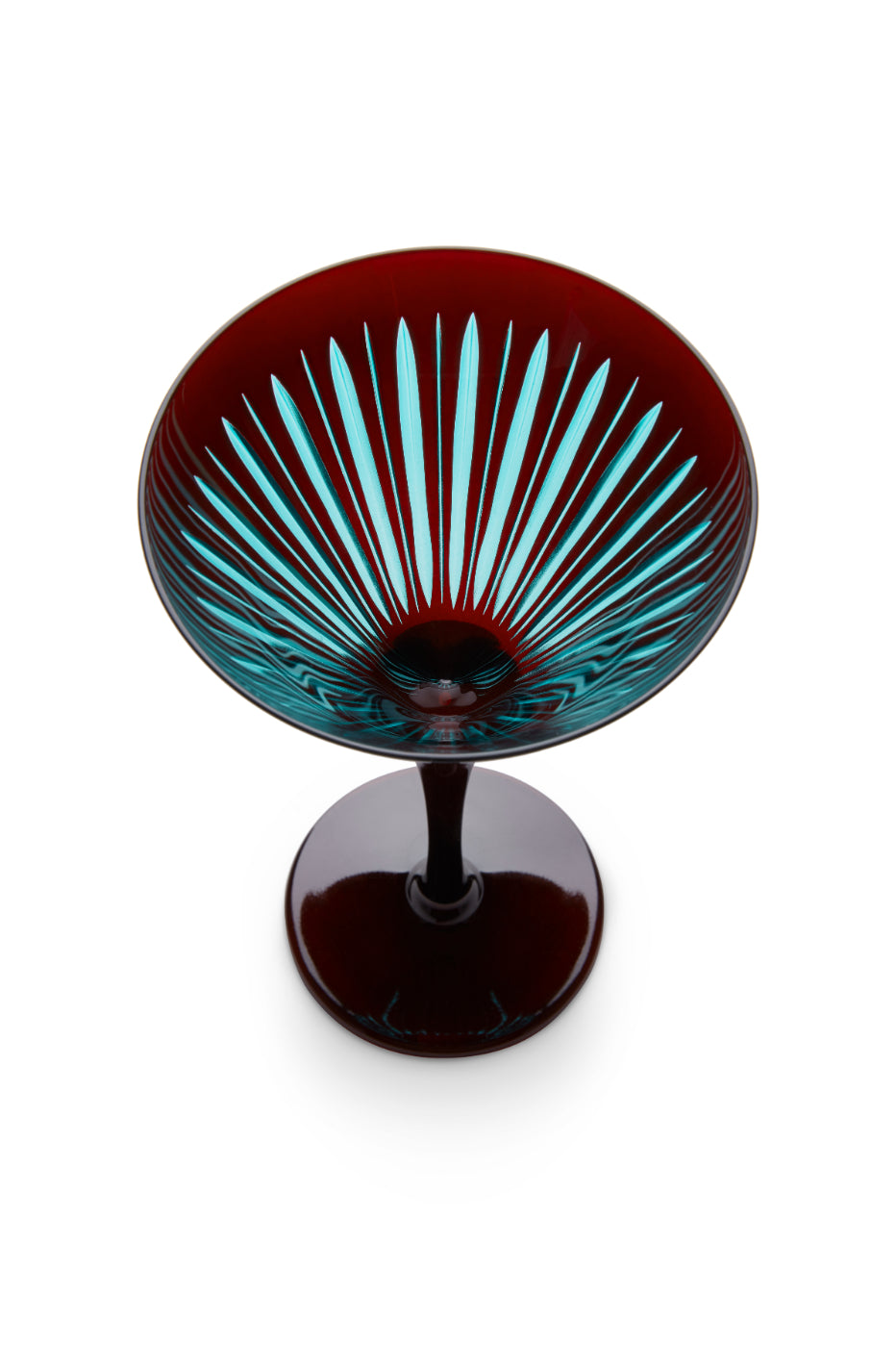 Prism Martini Glasses - Bordeaux (Set of 4)