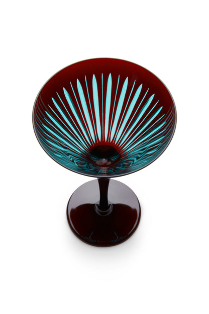 Prism Martini Glasses - Bordeaux (Set of 4)