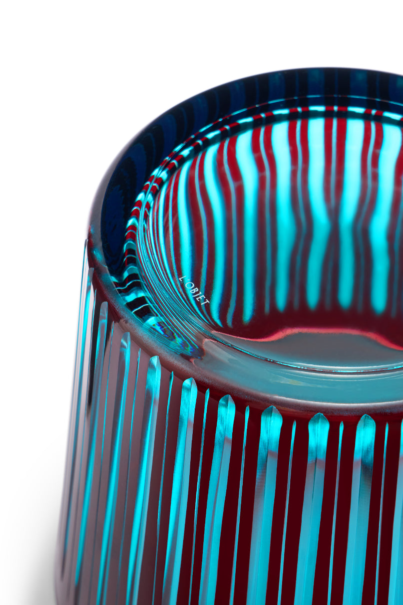 Prism Ice Bucket + Tongs - Bordeaux