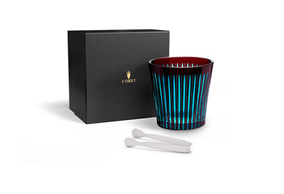 Prism Ice Bucket + Tongs - Bordeaux