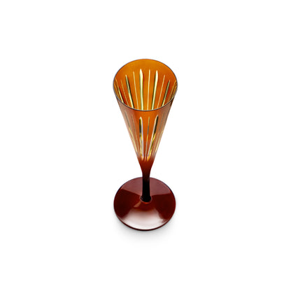 Prism Champagne Flutes - Amber (Set of 4)