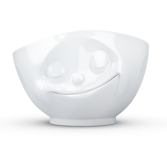 Happy White Bowl