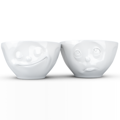 Happy & Oh Please White Bowls