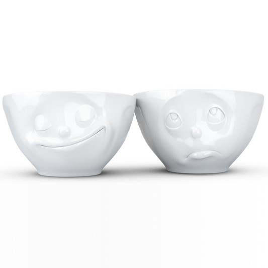Happy & Oh Please White Bowls