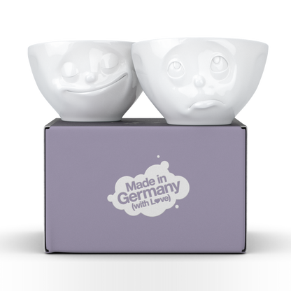 Happy & Oh Please White Bowls