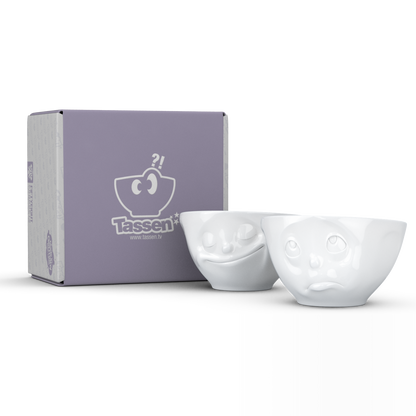 Happy & Oh Please White Bowls