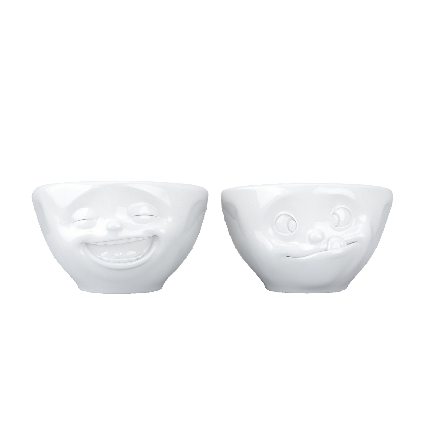 Laughing & Tasty White Bowls
