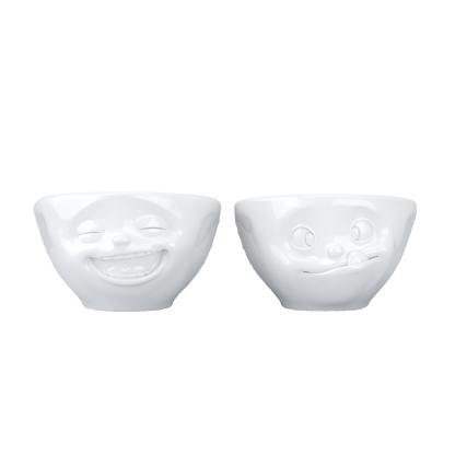 Laughing & Tasty White Bowls
