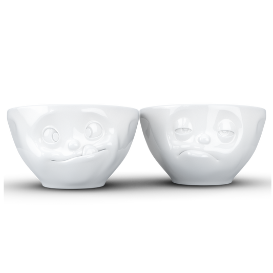 Tasty & Snoozy White Bowls