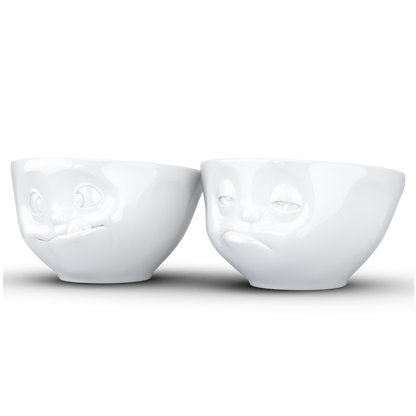 Tasty & Snoozy White Bowls