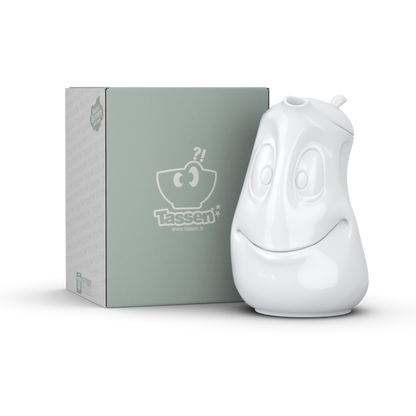 Tea Pot "Good Mood" in White