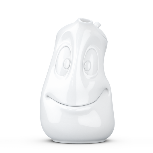 Tea Pot "Good Mood" in White