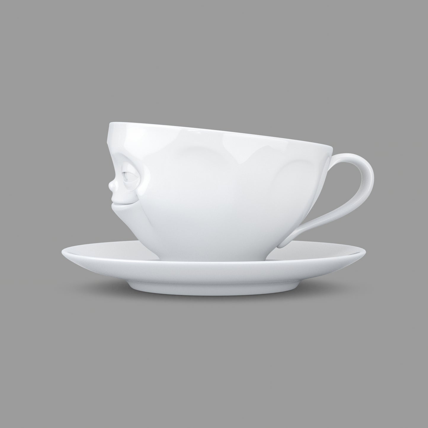 Grinning White Coffee Cup