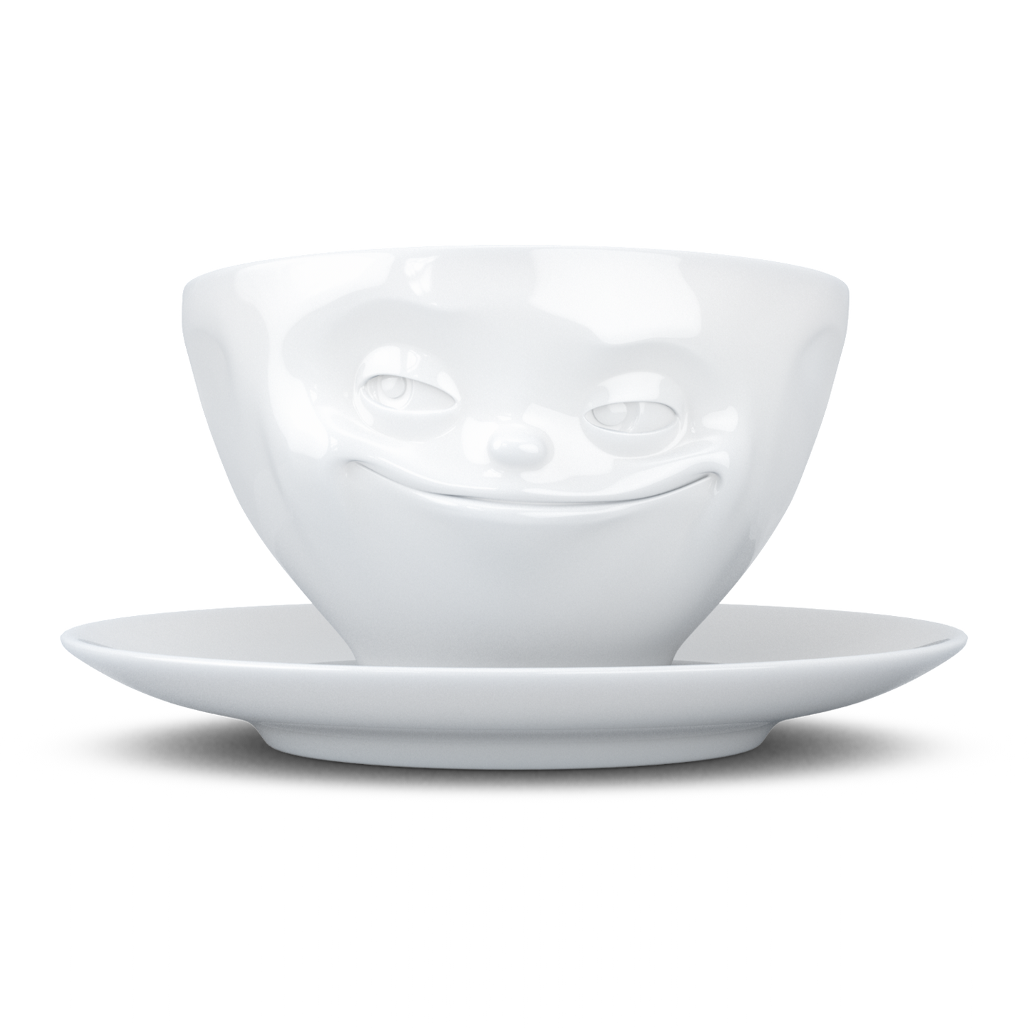 Grinning White Coffee Cup