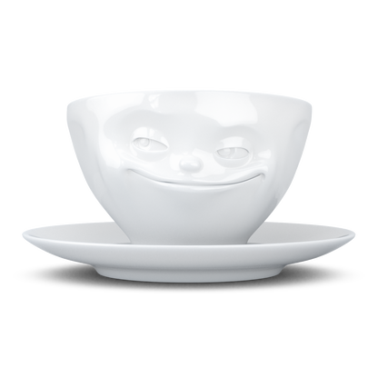 Grinning White Coffee Cup