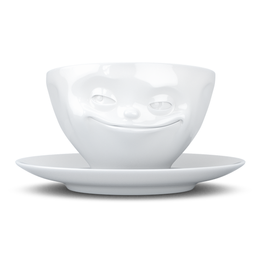 Grinning White Coffee Cup