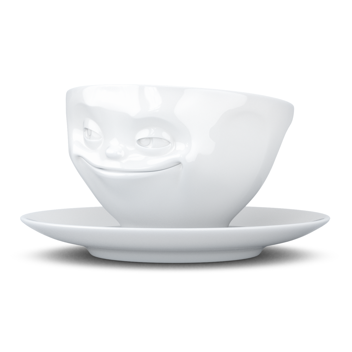 Grinning White Coffee Cup