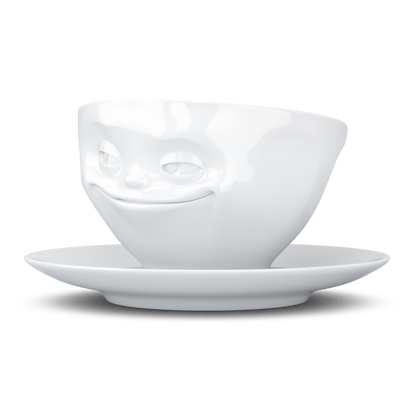 Grinning White Coffee Cup