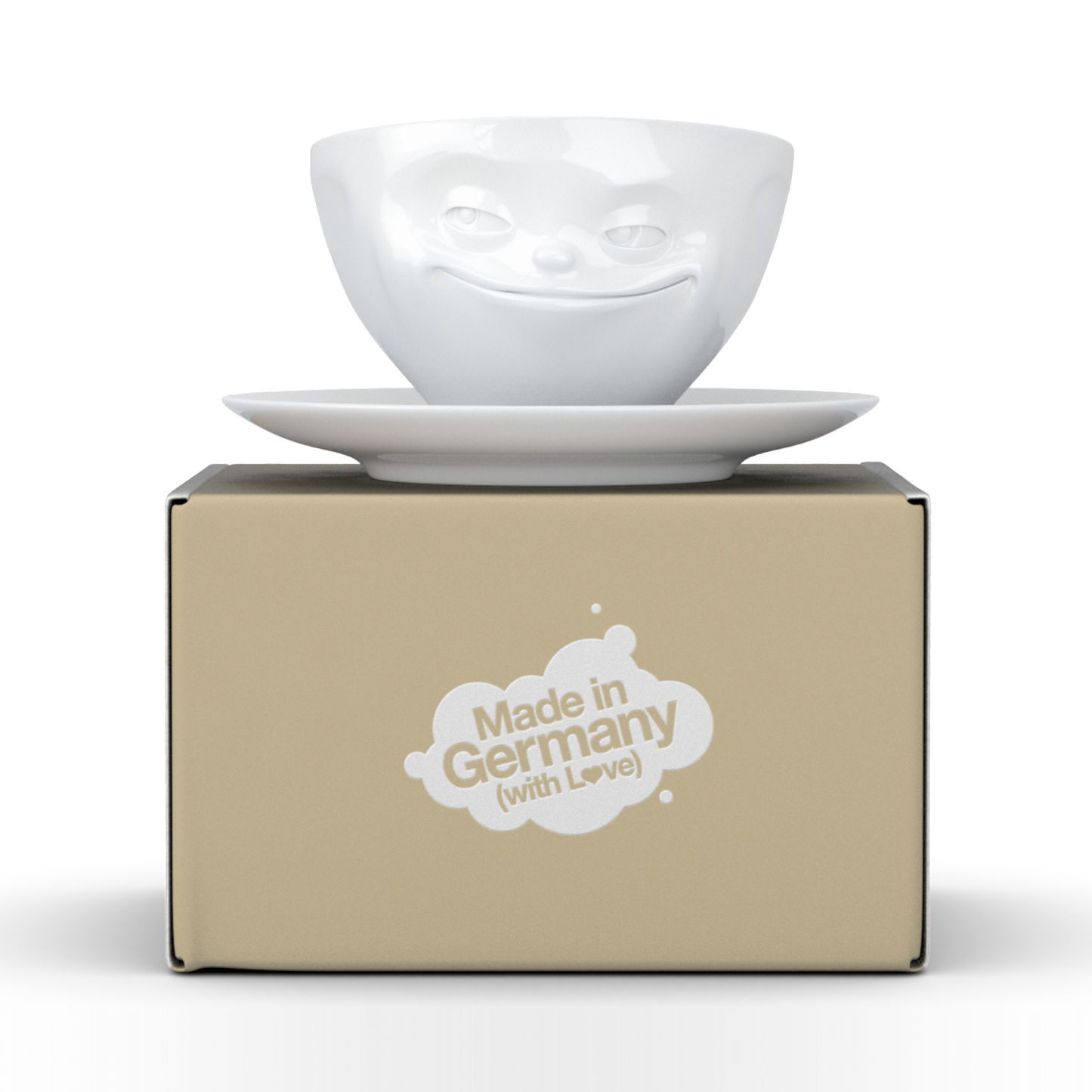 Grinning White Coffee Cup