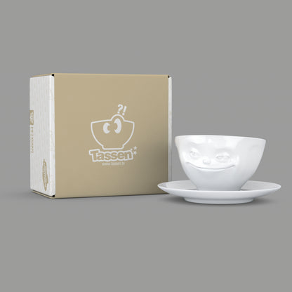 Grinning White Coffee Cup