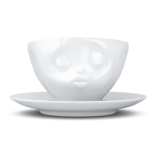 Kissing White Coffee Cup