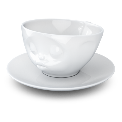 Kissing White Coffee Cup