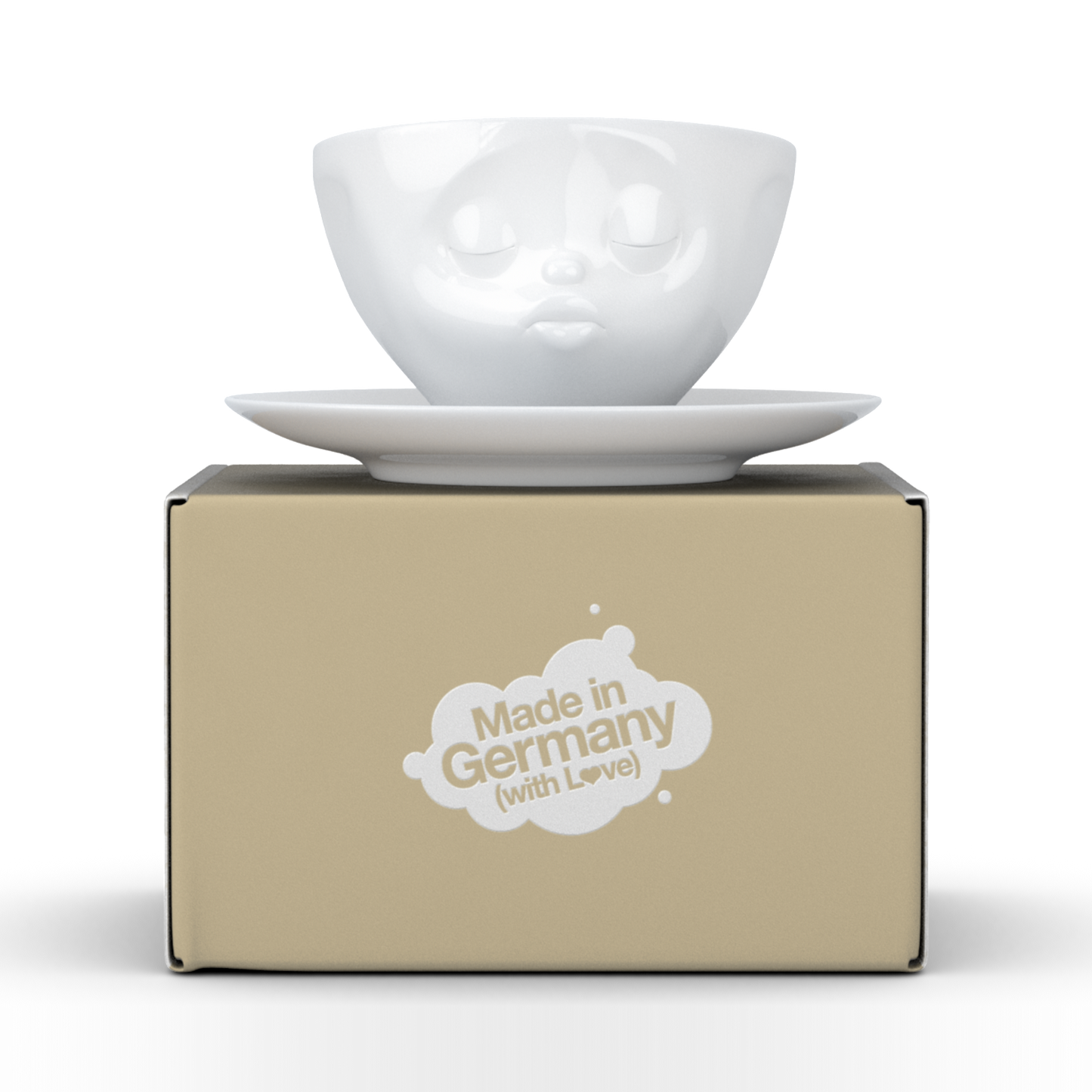 Kissing White Coffee Cup