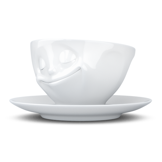 Happy White Coffee Cup