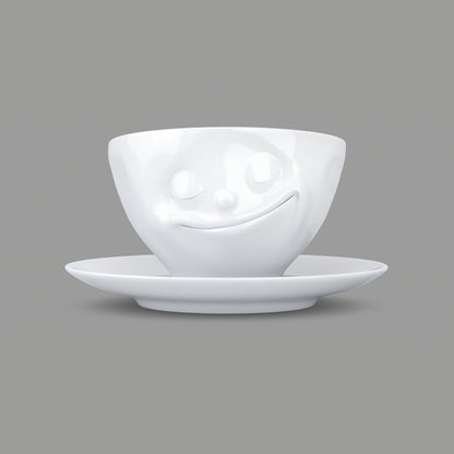 Happy White Coffee Cup