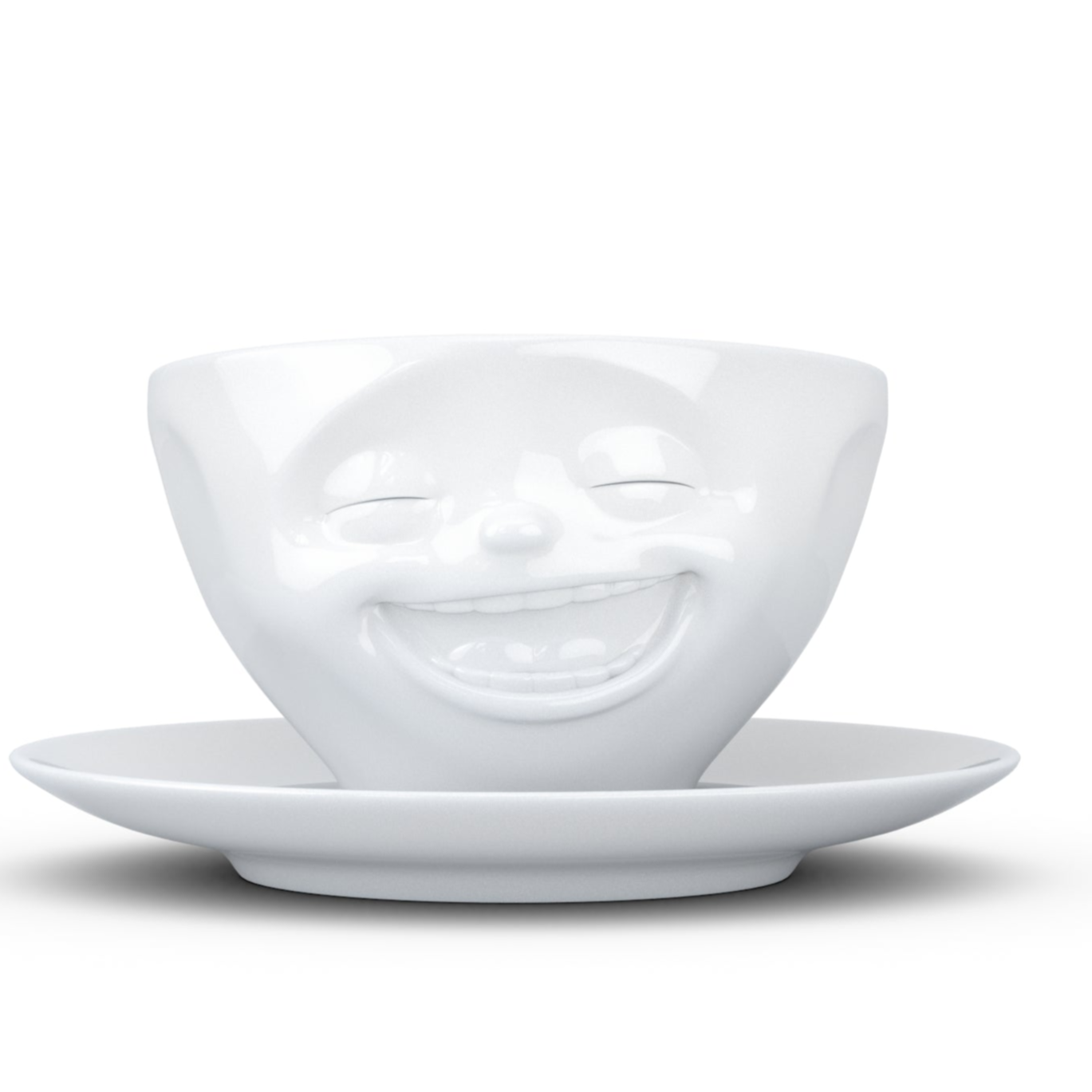 Laughing White Coffee Cup