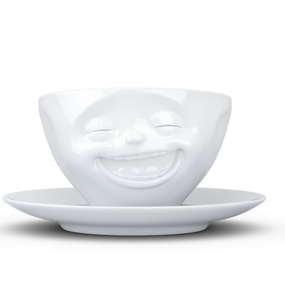 Laughing White Coffee Cup