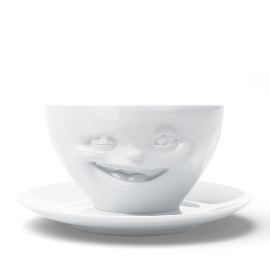 Winking White Coffee Cup