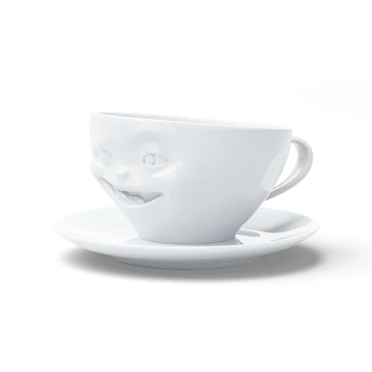 Winking White Coffee Cup