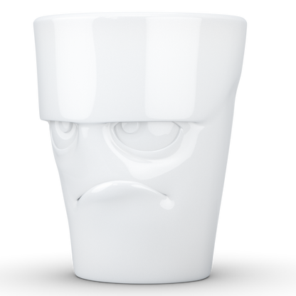 Mug with Handle "Grumpy" White