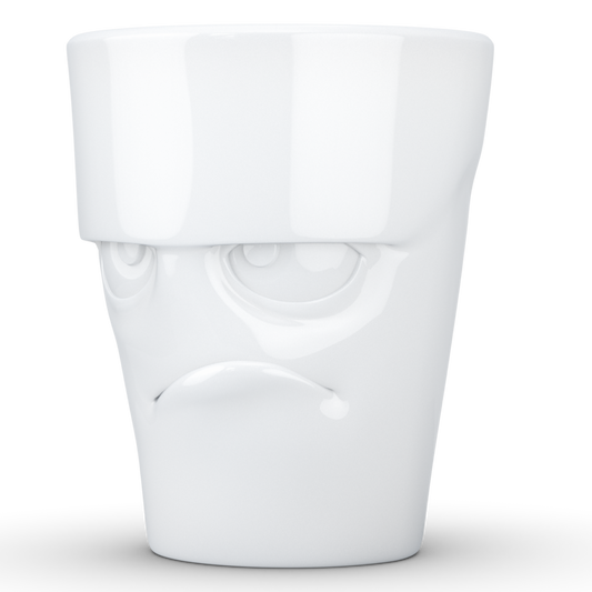 Mug with Handle "Grumpy" White