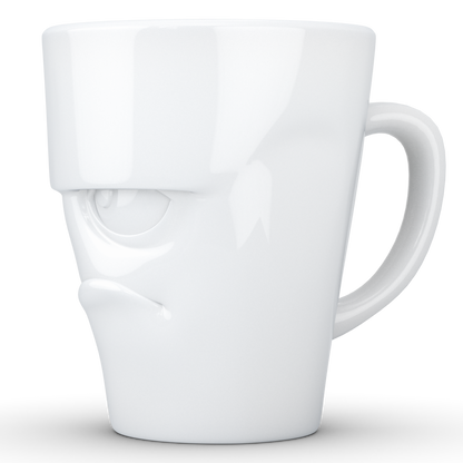 Mug with Handle "Grumpy" White