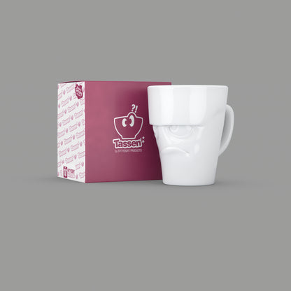 Mug with Handle "Grumpy" White