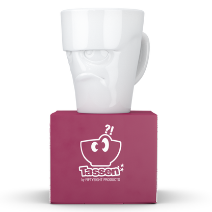 Mug with Handle "Grumpy" White