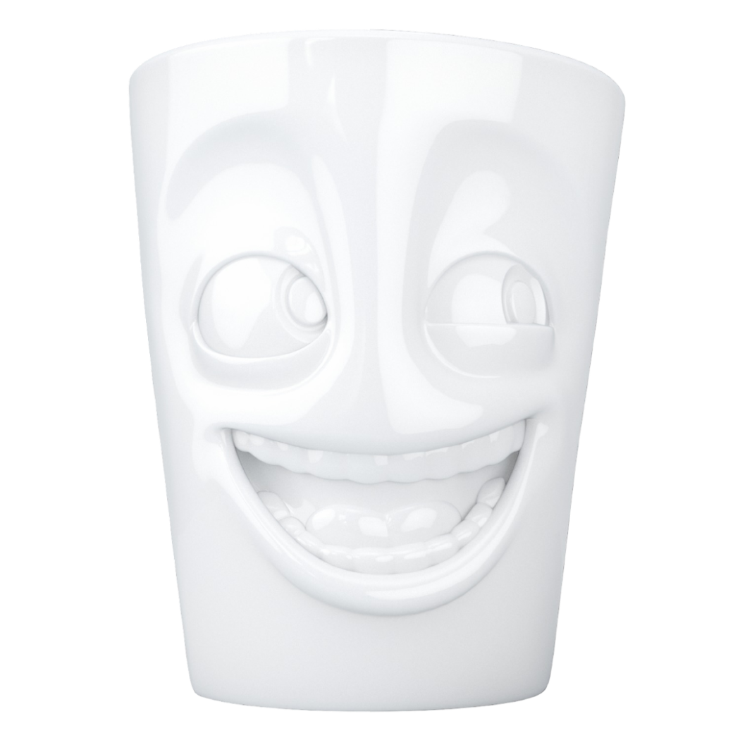 Mug with Handle "Joking" White