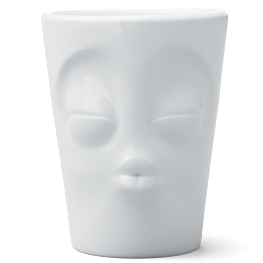 Mug with Handle "Kissing" White