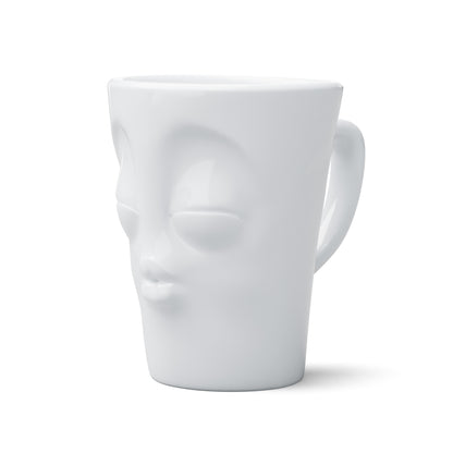 Mug with Handle "Kissing" White