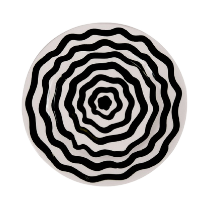 Dinner Plate - Ondas - Jet Black S/4