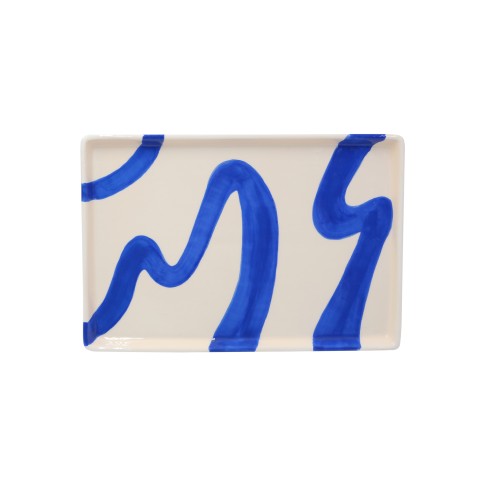 Alejandro Spanish  Swirls Blue Tray